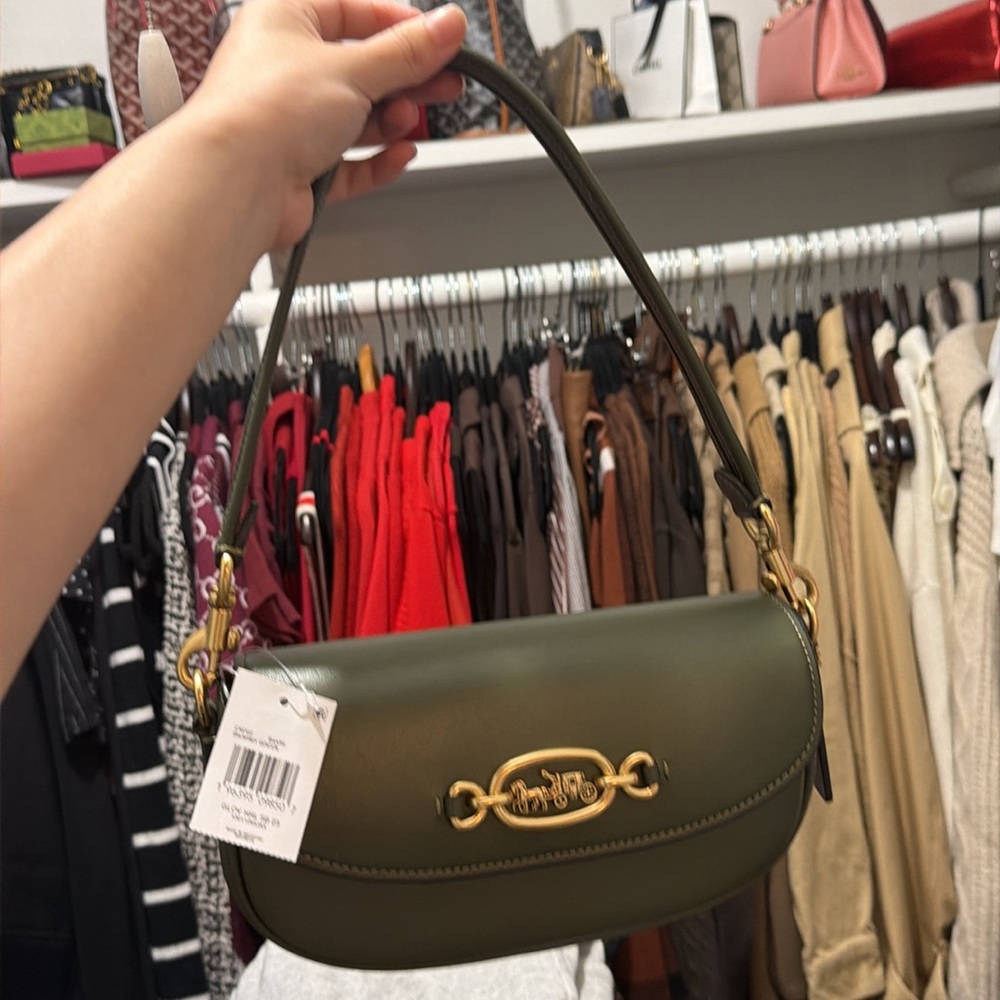 Coach Olive Green Harley Shoulder/Crossbody Bag